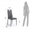 Set di 4 SEDIE AXANDRA DARK GREY TOMASUCCI