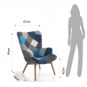 POLTRONA KALEIDOS-G BLUE TOMASUCCI