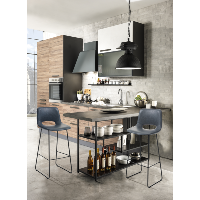 Set di 2 SGABELLI LEONEL GREY TOMASUCCI