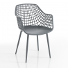Set di 4 SEDIE DA INTERNO / ESTERNO NAIROBI GREY PLUS TOMASUCCI