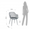 Set di 4 SEDIE DA INTERNO / ESTERNO NAIROBI GREY PLUS TOMASUCCI