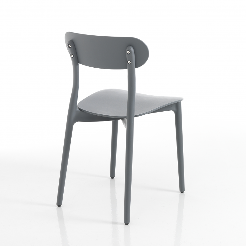 Set di 4 SEDIE DA INTERNO / ESTERNO STOCCOLMA GREY TOMASUCCI