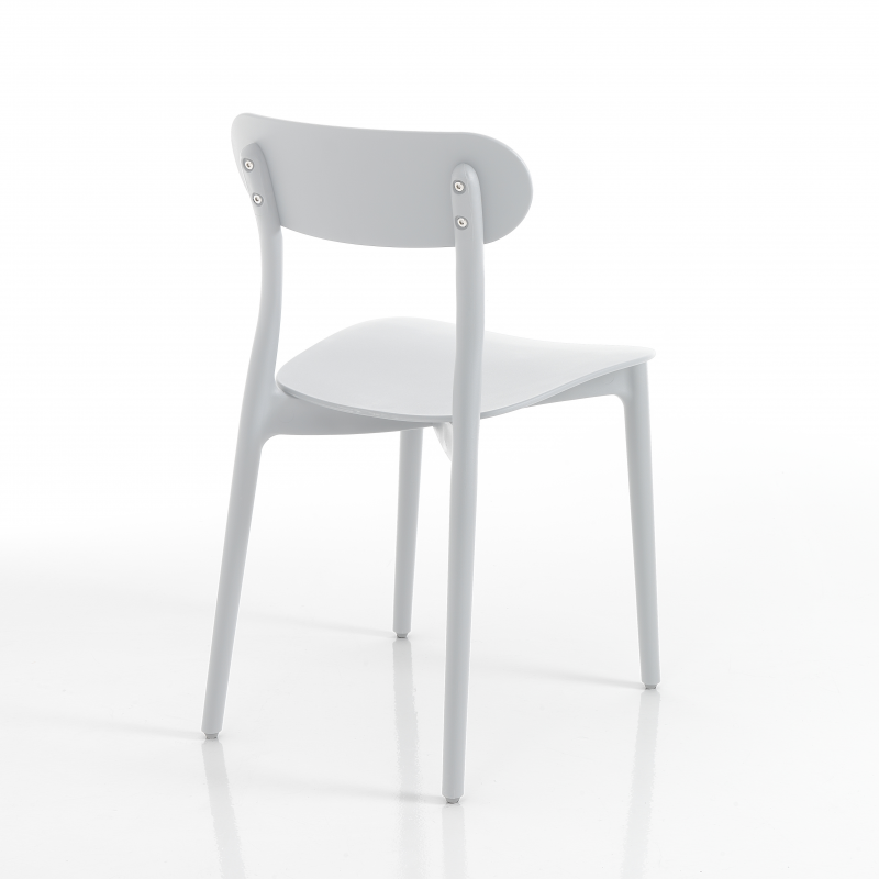 Set di 4 SEDIE DA INTERNO / ESTERNO STOCCOLMA WHITE TOMASUCCI