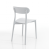 Set di 4 SEDIE DA INTERNO / ESTERNO STOCCOLMA WHITE TOMASUCCI