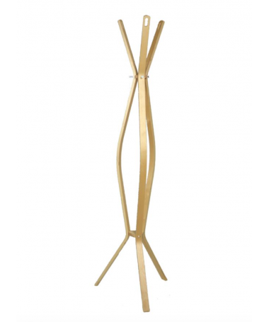 Attaccapanni a stelo in legno con 3 braccia - naturale