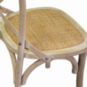 Sedia legno cross naturale seduta intreccio cm51x55h46,5/89