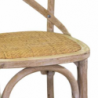 Sedia legno cross naturale seduta intreccio cm51x55h46,5/89