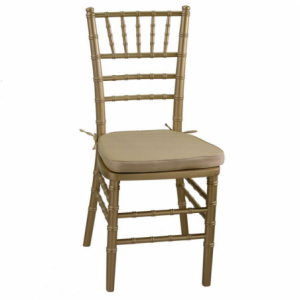 Zoom Sedia legno chiavari oro con cuscino oro cm 40x40h43/92