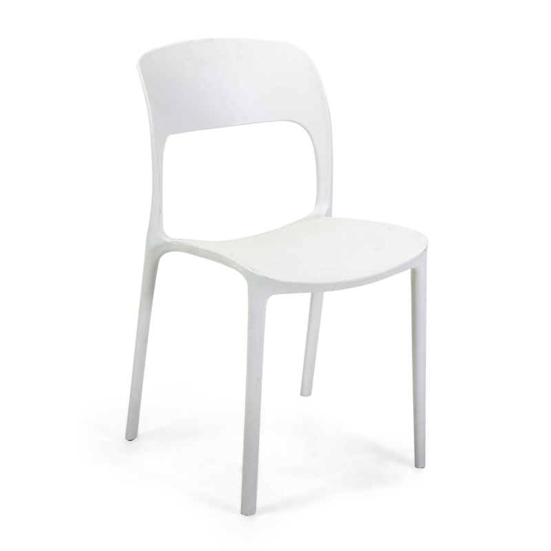 Sedia polipropilene Risto impilabile bianco cm 47x52h83