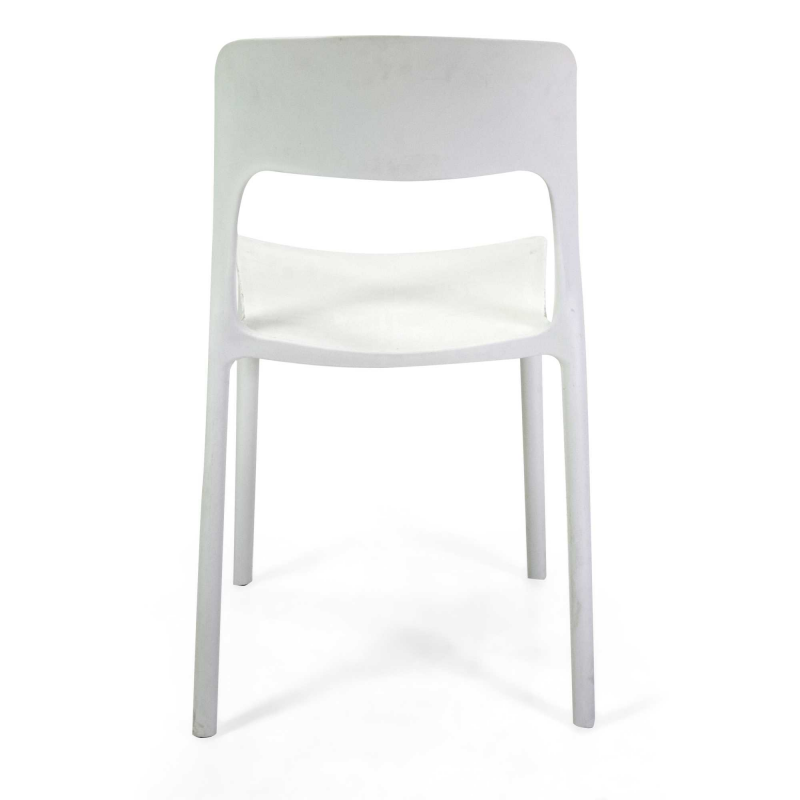 Sedia polipropilene - Set da 4 - Risto bianco cm47x52h83