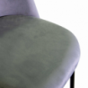 Set di 4 Sedie velluto Sammi grigio struttura nero cm50x57h47/77,5
