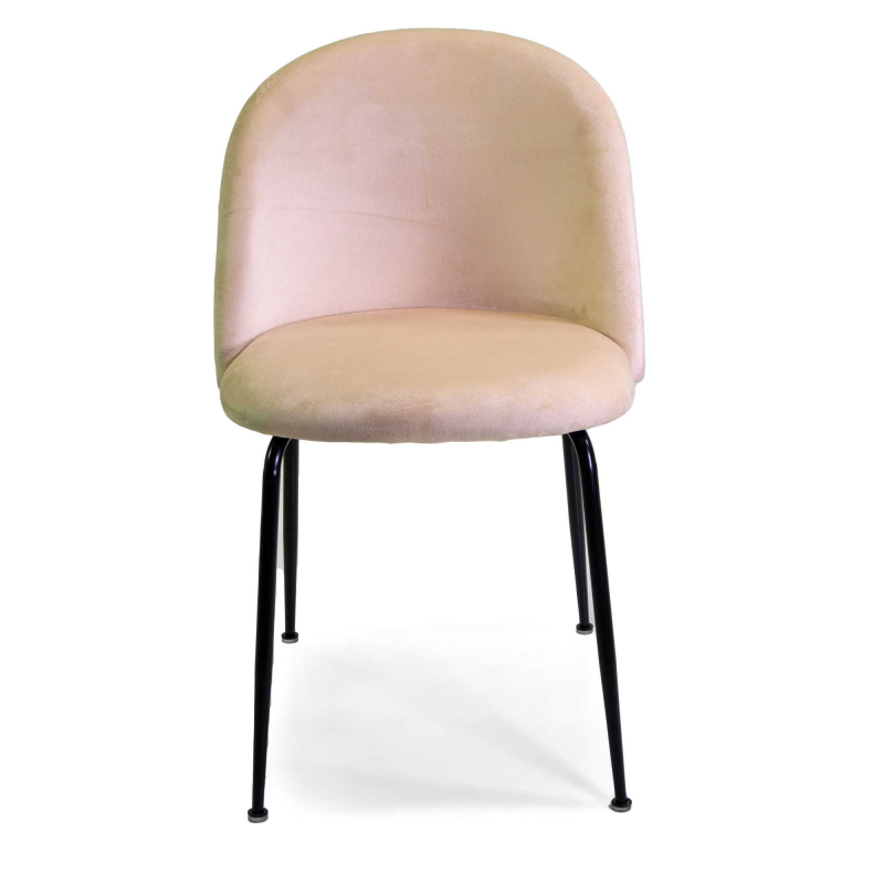 Set di 4 Sedie Sammi crema struttura nero cm50x57h47/77,5
