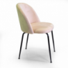 Set di 4 Sedie Sammi crema struttura nero cm50x57h47/77,5