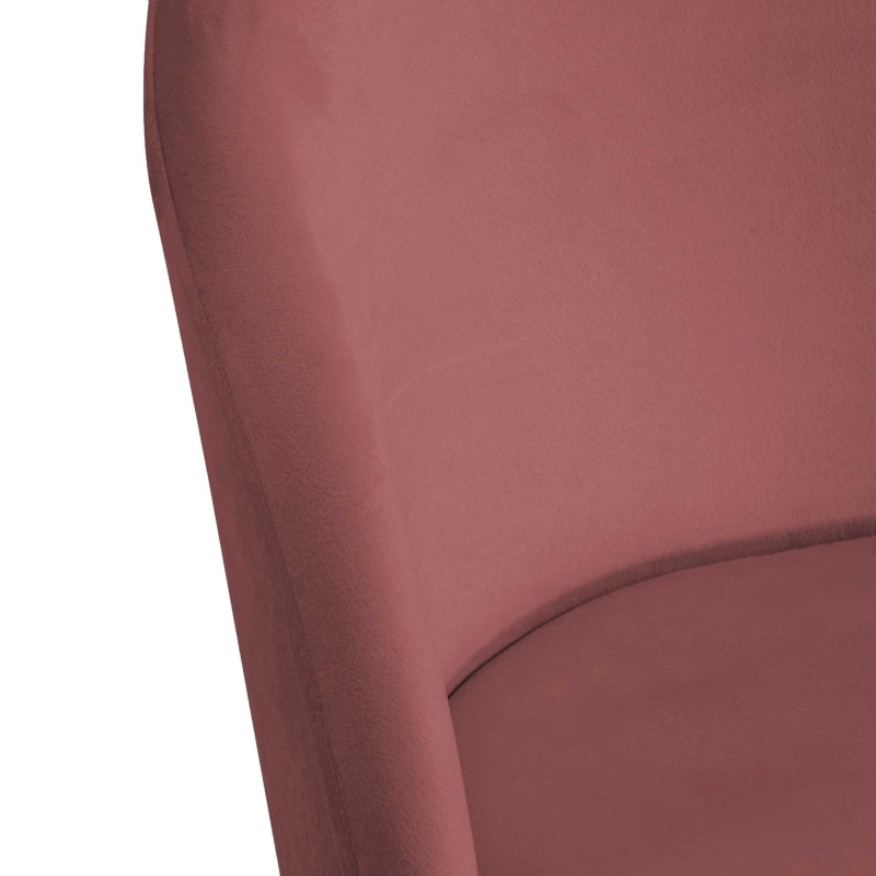 Set di 4 Sedie velluto Sammi rosa antico struttura oro cm50x57h47/77,5
