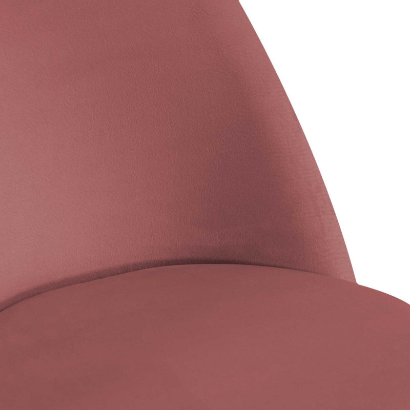 Set di 4 Sedie velluto Sammi rosa antico struttura oro cm50x57h47/77,5