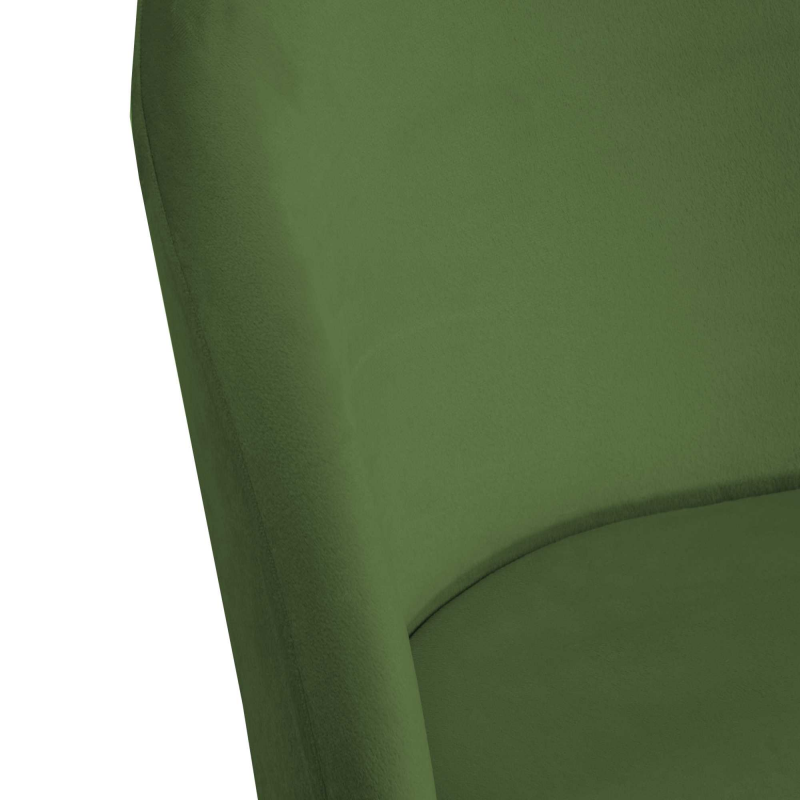 Set di 4 Sedie velluto Sammi verde struttura oro cm50x57h47/77,5