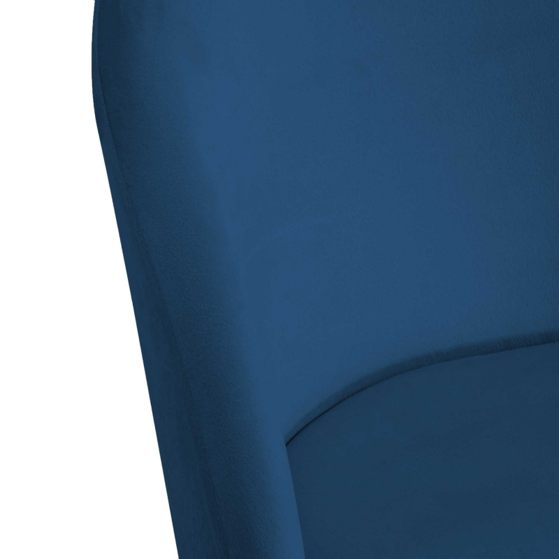 Set di 4 Sedie velluto Sammi blu struttura oro cm50x57h47/77,5