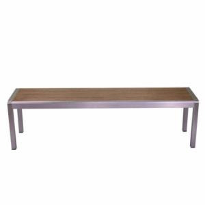 Zoom Panchina alluminio polywood seattle marrone cm165x41h45