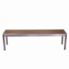 Panchina alluminio polywood seattle marrone cm165x41h45