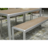 Panchina alluminio polywood seattle marrone cm165x41h45