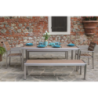 Panchina alluminio polywood seattle marrone cm165x41h45