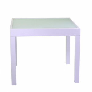 Zoom Tavolo alluminio boise bianco opaco allungabile cm 90/180x90h75