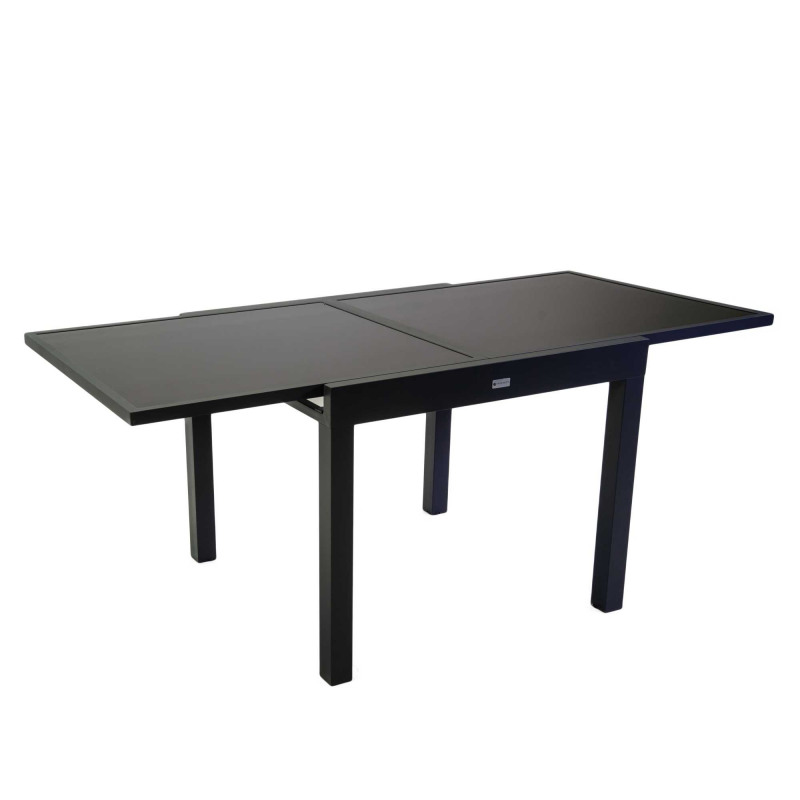 Tavolo alluminio boise allungabile antracite quadro cm90/180x90h75