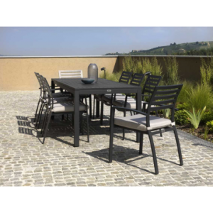 Zoom Tavolo alluminio boston allungabile antracite rettangolare cm 160/220x90h76