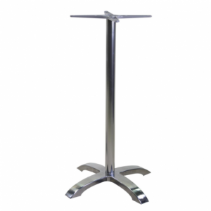 Base tavolo bar alluminio colore inox cm52x52h108
