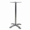 Base tavolo bar alluminio colore inox cm52x52h108