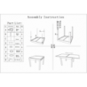 Tavolo alluminio Cleveland antracite opaco rettangolare cm135/270x90h75