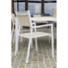 Poltrona alluminio e texilene clevelandbianco opaco cm55x56h86