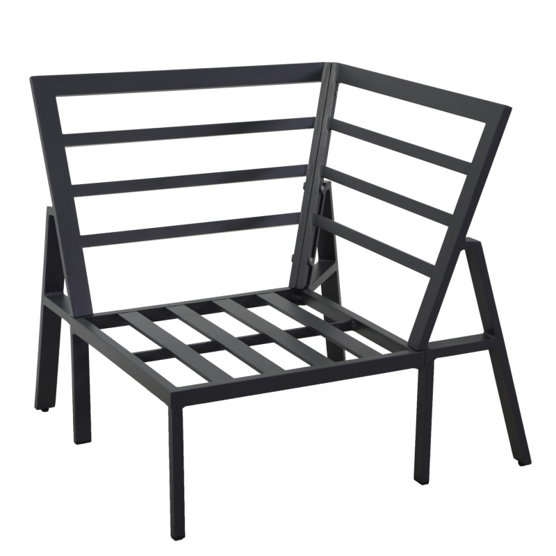 Salotto alluminio Riverdale angolare smontato antracite