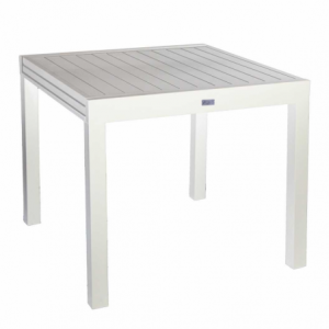 Tavolo alluminio sullivan allungabile bianco cm90x90/180