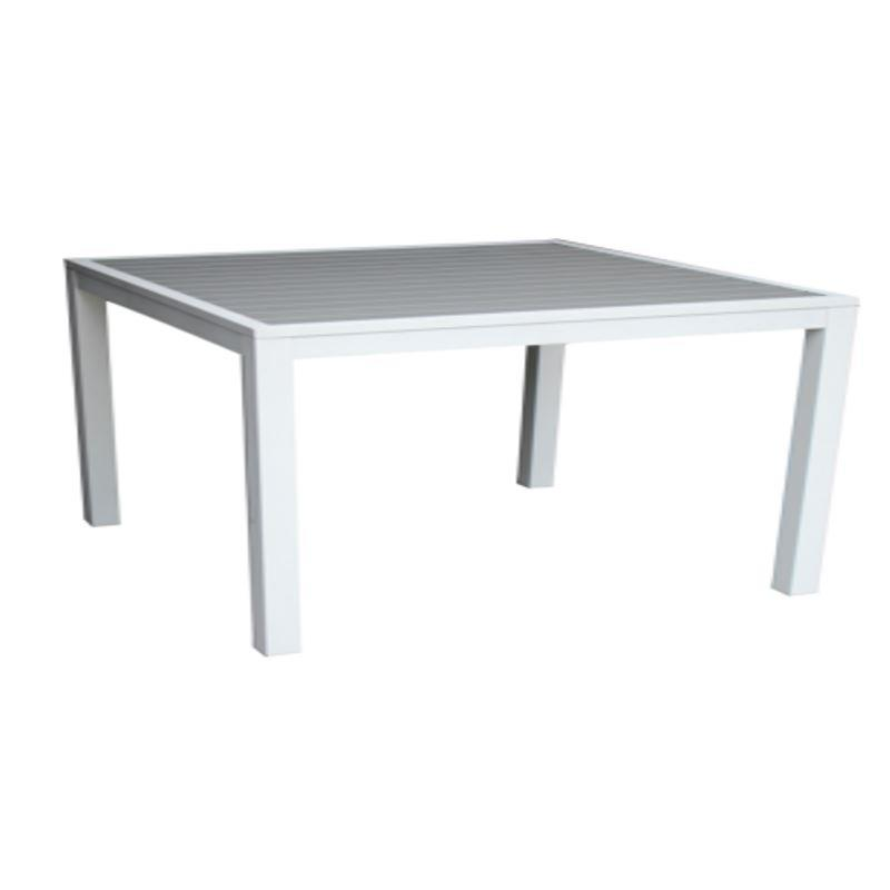 Tavolo alluminio sullivan bianco quadrocm70x70h75