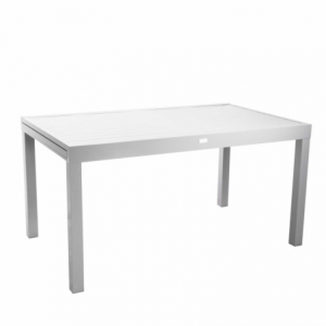 Tavolo alluminio sullivan bianco cm150/210x90h73