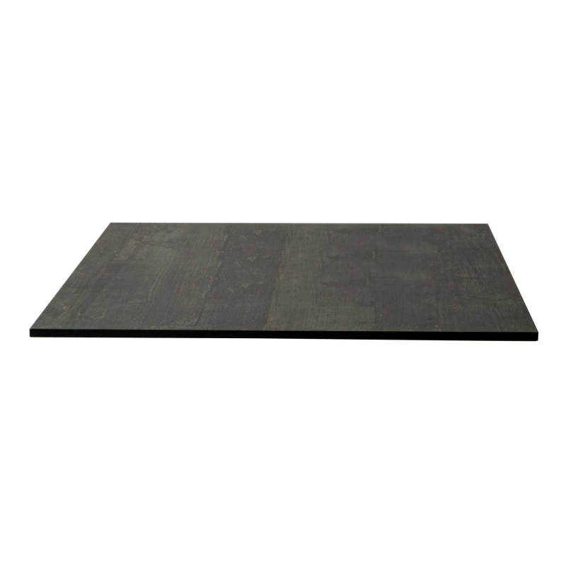 Top tavolo hpl effetto legno nero quadro cm59x59x1