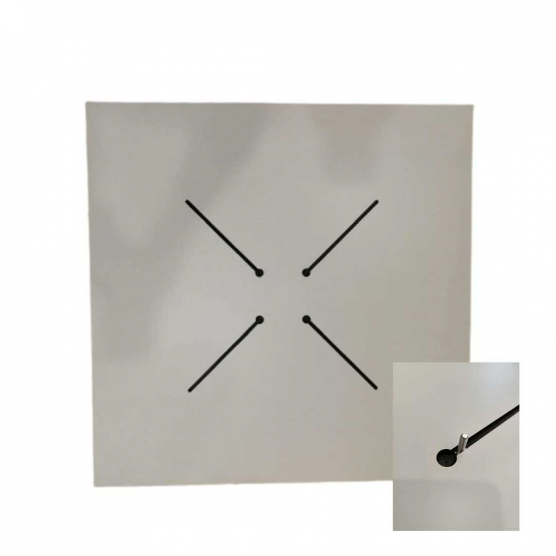 Top tavolo hpl effetto legno nero quadro cm69x69x1