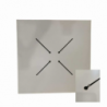Top tavolo hpl effetto legno nero quadro cm69x69x1