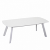 Salotto alluminio bianco Riverside con cuscini grigio
