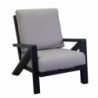 Salotto alluminio Miller 2 posti antracite con cuscini grigio chiaro 6 pezzi