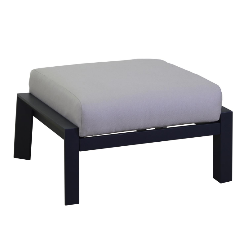 Salotto alluminio Miller 2 posti antracite con cuscini grigio chiaro 6 pezzi