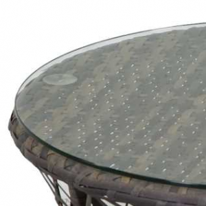 Poltrona alluminio polyrattan Baltimorapapasan con cuscino e tavolino