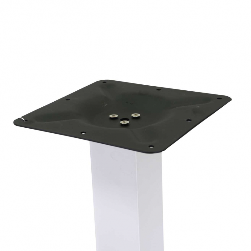Base tavolo bar metallo bianco quadro cm40x40h110