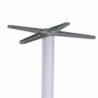 Base tavolo bar alluminio bianco quadrocm52x52h108