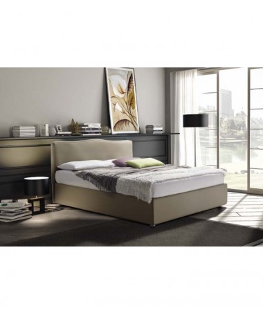 Zoom Letto Matrimoniale Elisa con contenitore in ecopelle Made in Italy