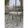 Poltrona alluminio Riverside tortora cm62x61h49/64/79