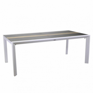 Tavolo alluminio allungabile Riverside bianco hpl cm200/300,5x104h76