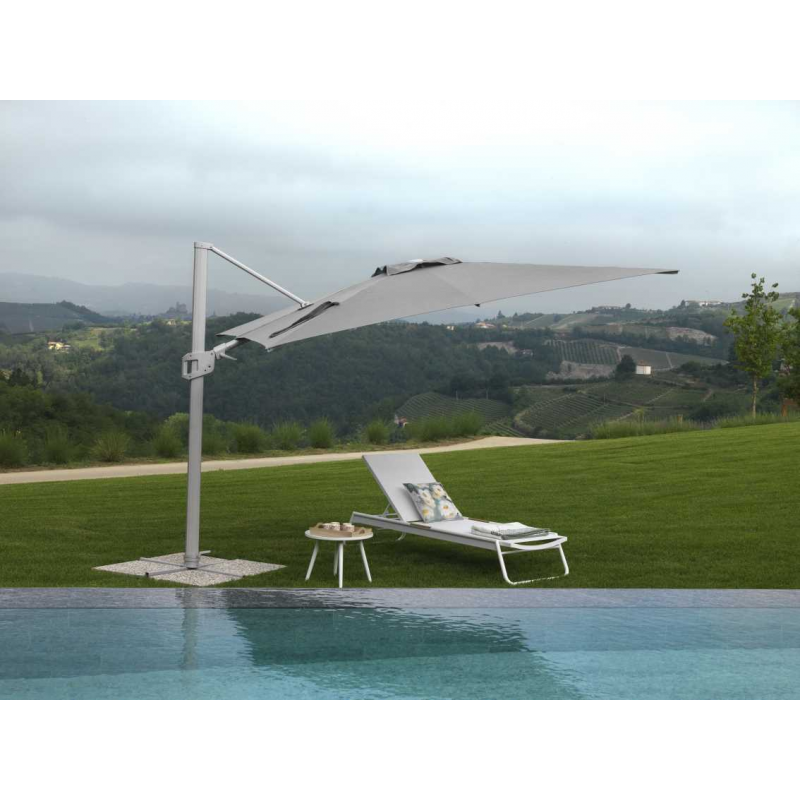 Lettino alluminio Medford bianco cm206x68h32/102