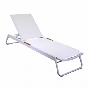 Zoom Lettino alluminio Medford bianco cm 206x68h32/102